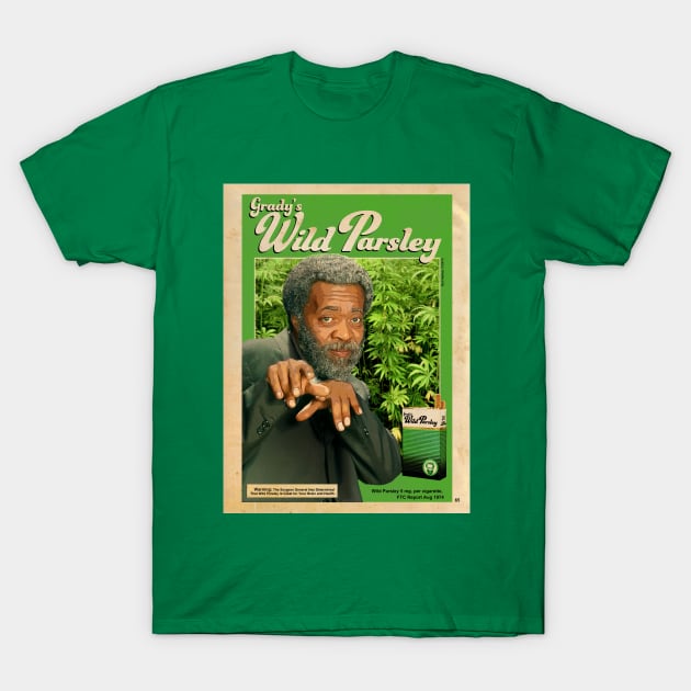 Grady's Wild Parsley Magazine Ad - Sanford and Son 1974 T-Shirt by HalHefner